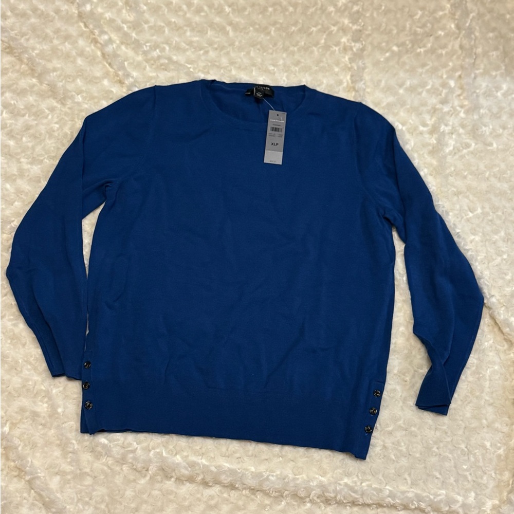 Ann Taylor Blue Sweater XL Petite NWT
